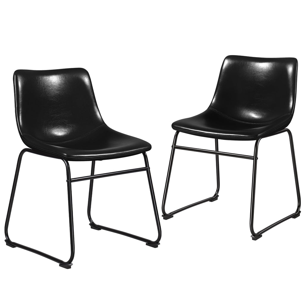 Faux Leather Bar Stools Set of 2 W319202