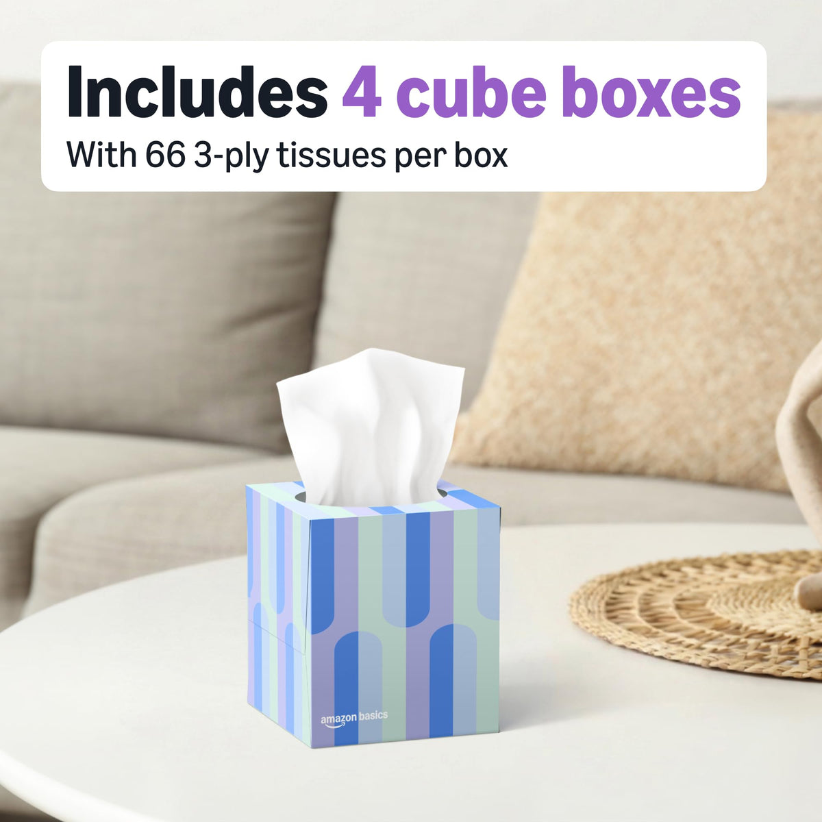Ultra-Soft 3-Ply Facial Tissues, 264 Count W258