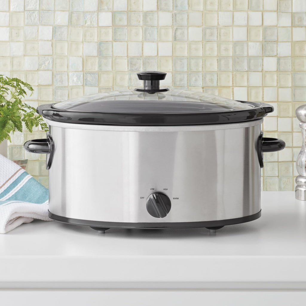 6 Quart Stainless Steel Slow Cooker Z348