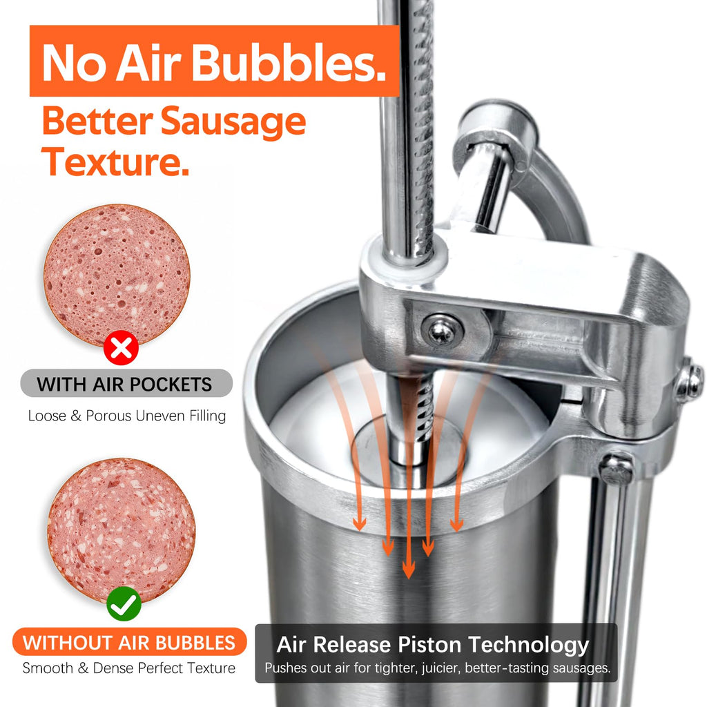 Stainless Steel Vertical Sausage Stuffer 2.5 LBS O6530