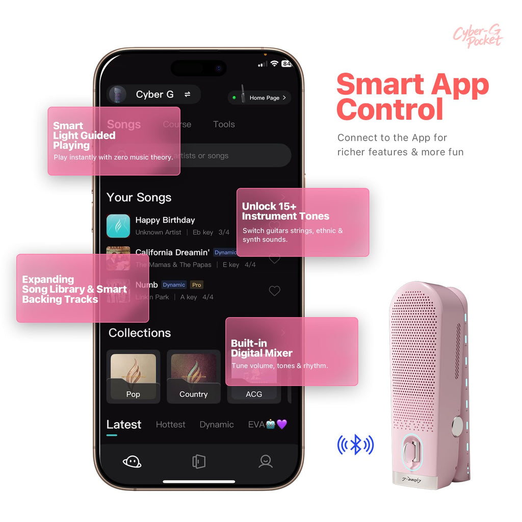 Pocket Guitar with Built-in Speaker F243