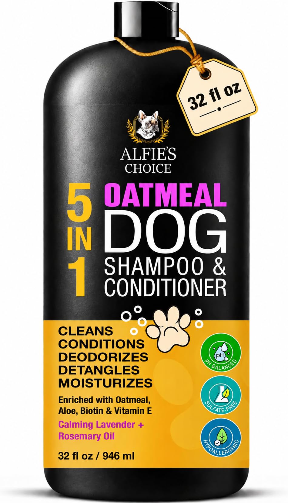 Oatmeal Dog Shampoo and Conditioner with Aloe 32 fl oz R657501