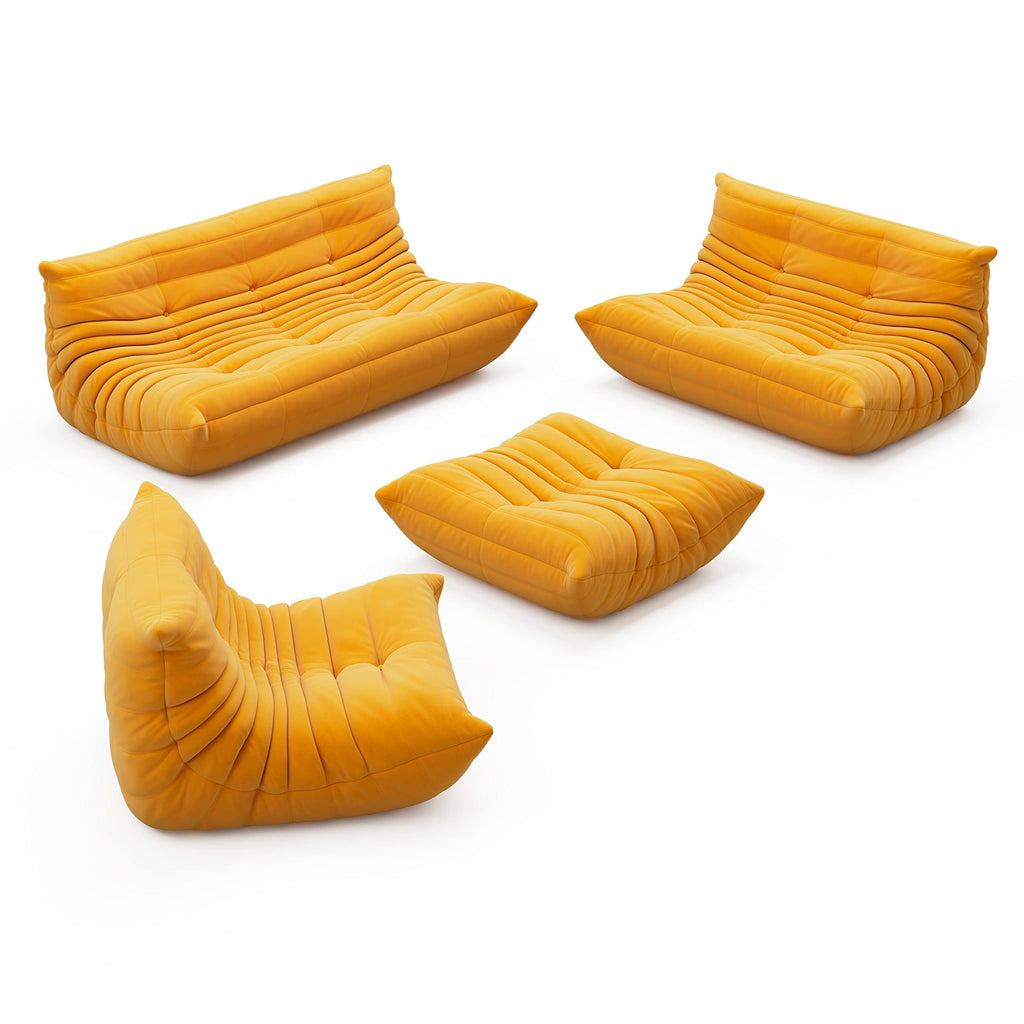 3-Seater Memory Foam Suede Bean Bag Chair W106126