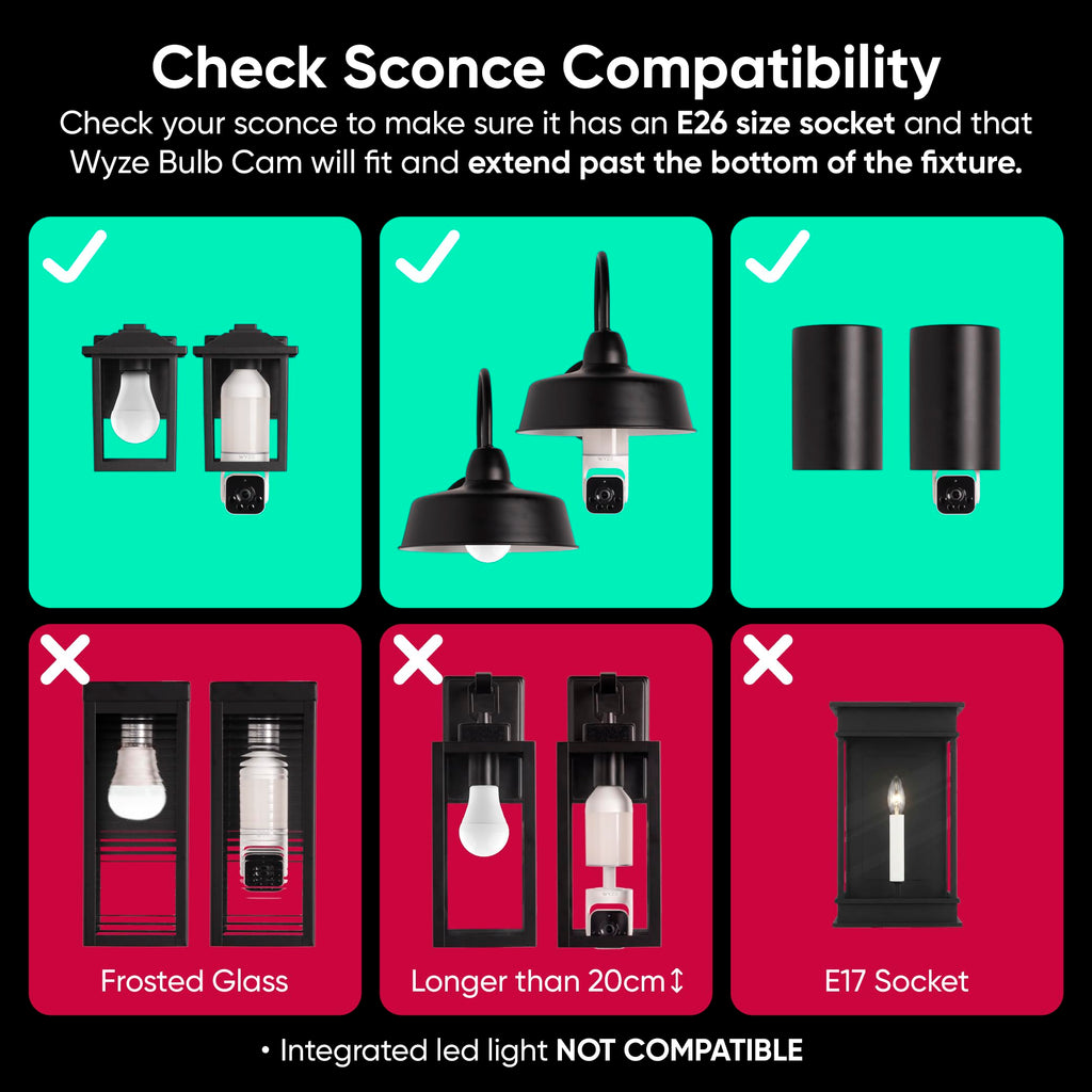 2K HD Smart Light Bulb Security Camera Z26981
