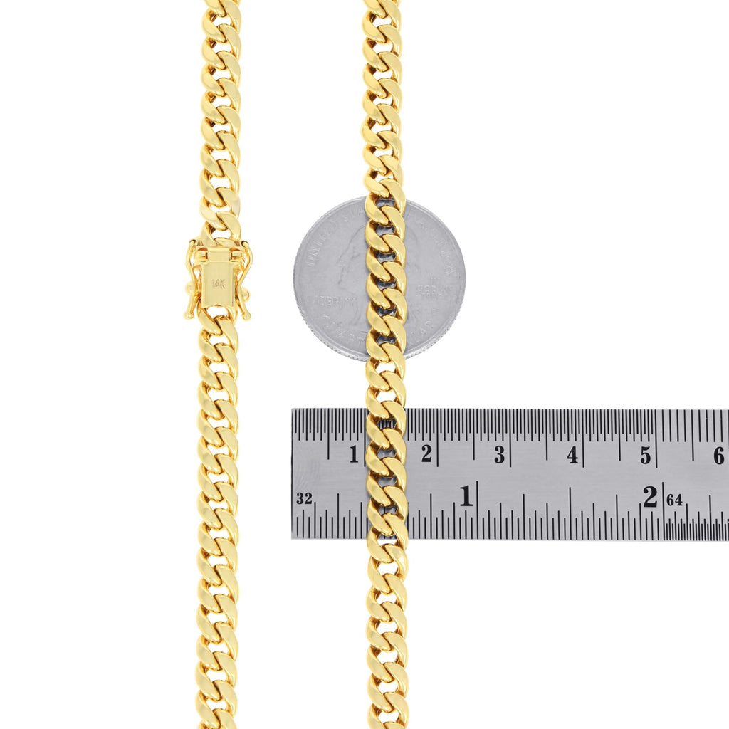 14k Yellow Gold Cuban Chain Necklace L610135