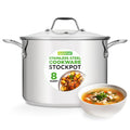 8-Quart Stainless Steel Stock Pot with See-Through Lid C80485