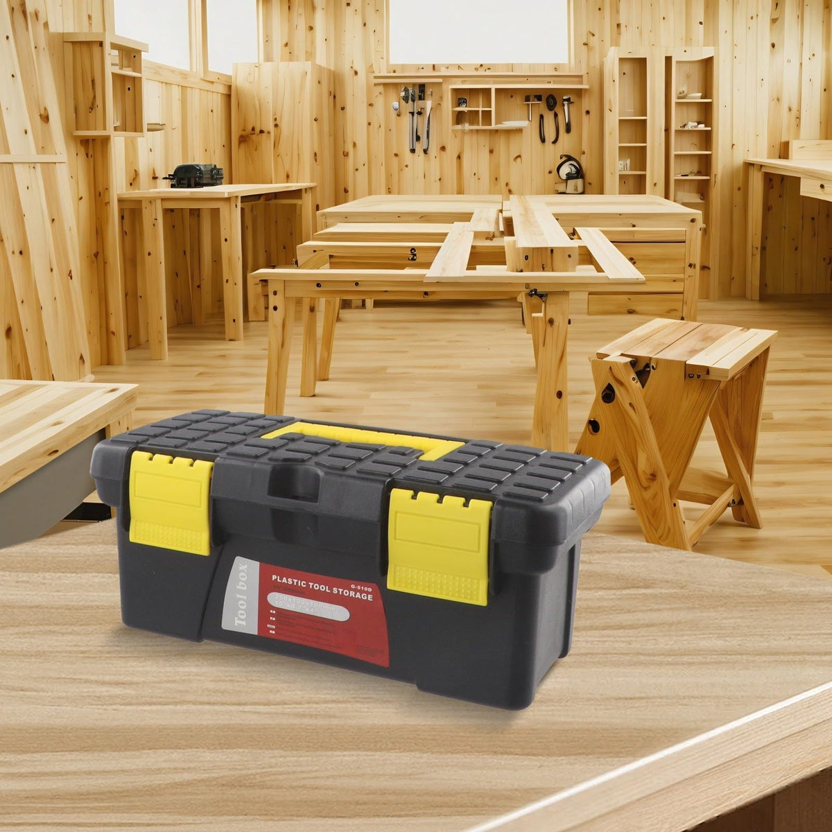 10 Inch Black Plastic Tool Storage Box U4779