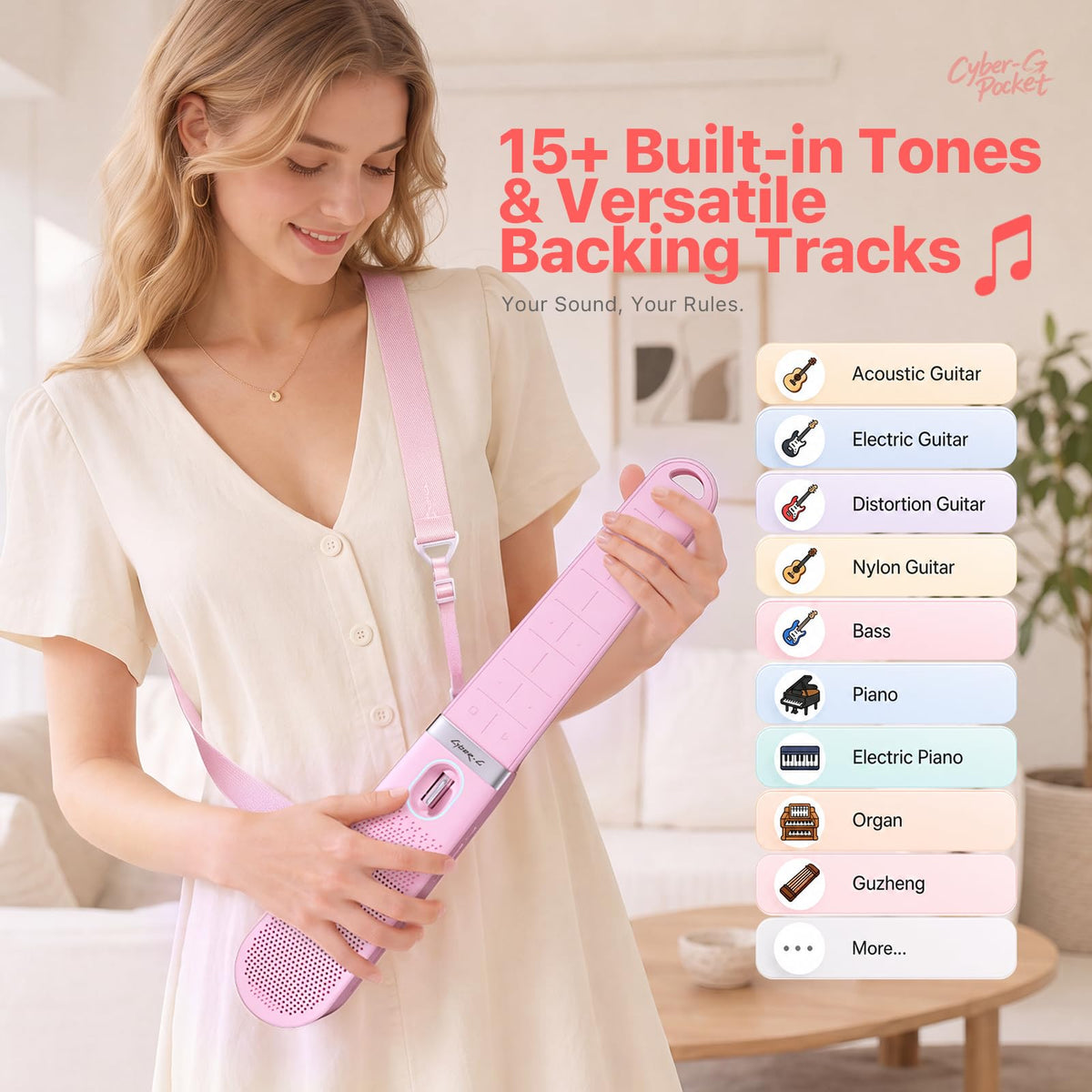 Pocket Guitar with Built-in Speaker F243