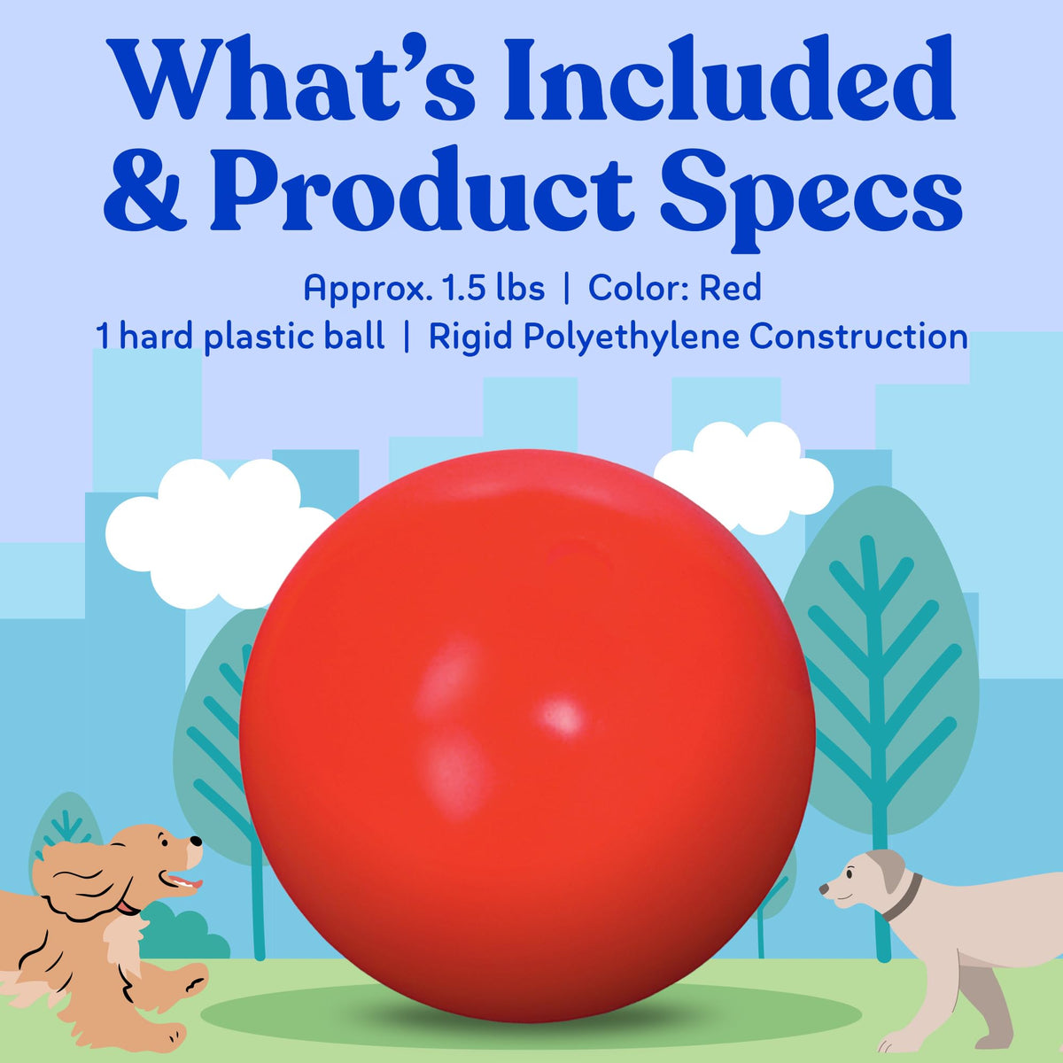 Red 10 Inch Dog Ball F337465