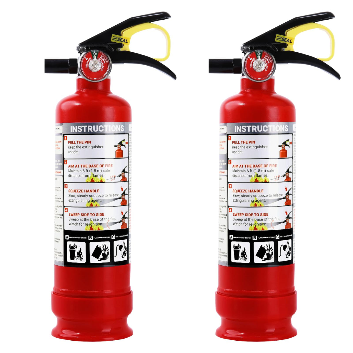 2.5 lb ABC Dry Chemical Fire Extinguishers 2-Pack V80304