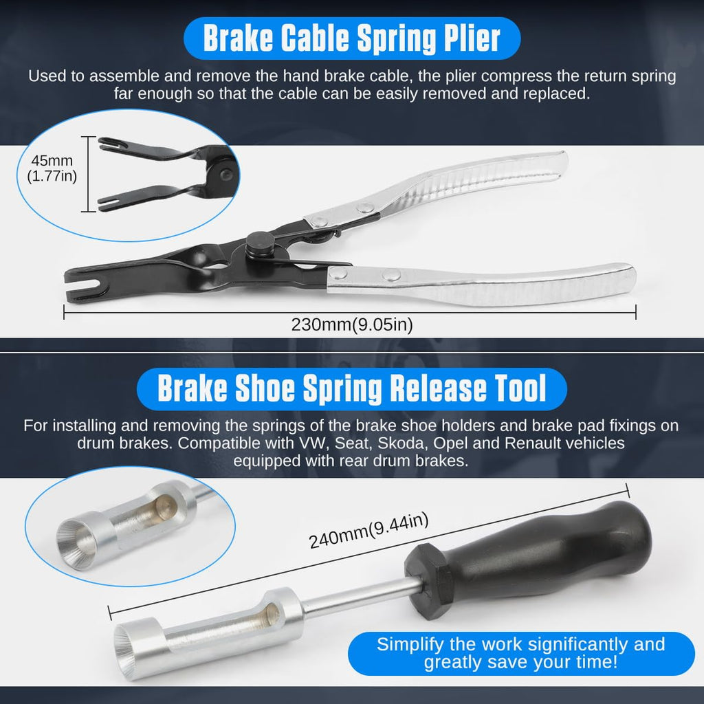 15 Pc Drum & Disc Brake Tool Kit K45373