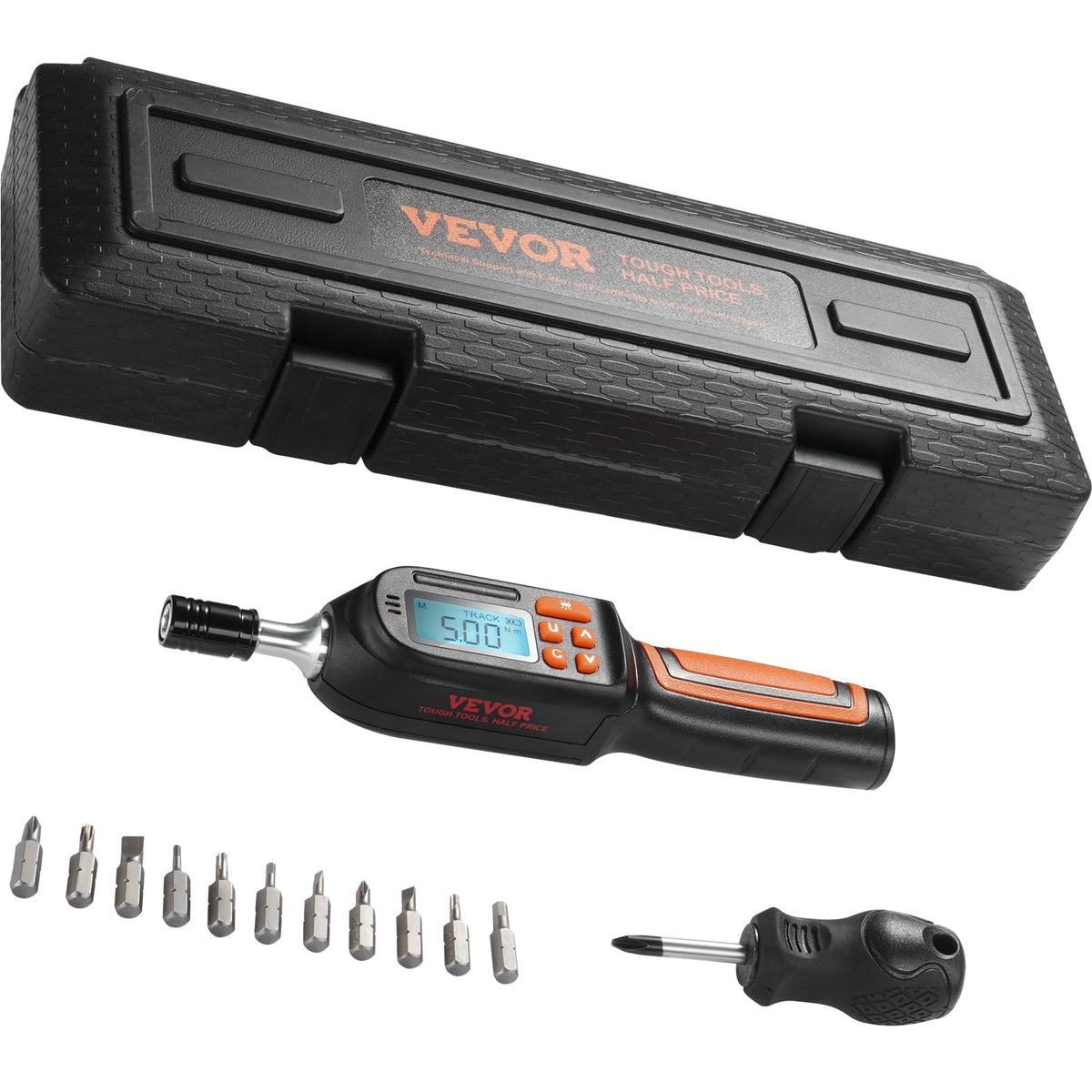 1/4" Drive Digital Torque Screwdriver with LCD, Bits & Case O636572