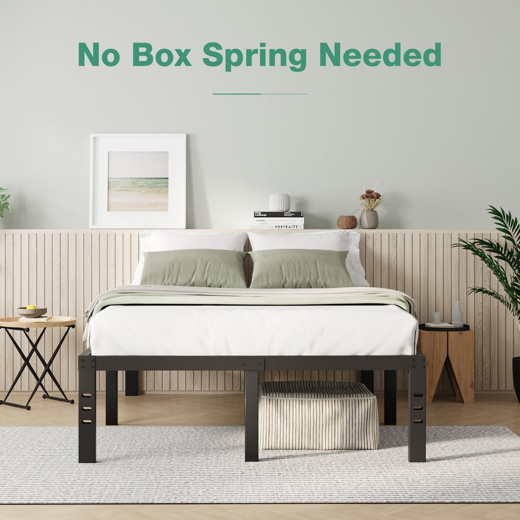 Queen Size 14 Inch Metal Platform Bed Frame C77340