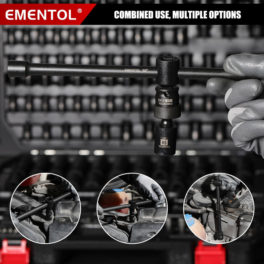 189-Piece Impact Socket Set, 1/4" & 3/8" Drive Metric and SAE A2285