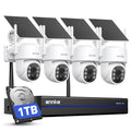 Solar Camera System Wireless Outdoor PT 4K NVR 4X 4MP Cam 1TB HDD M21218