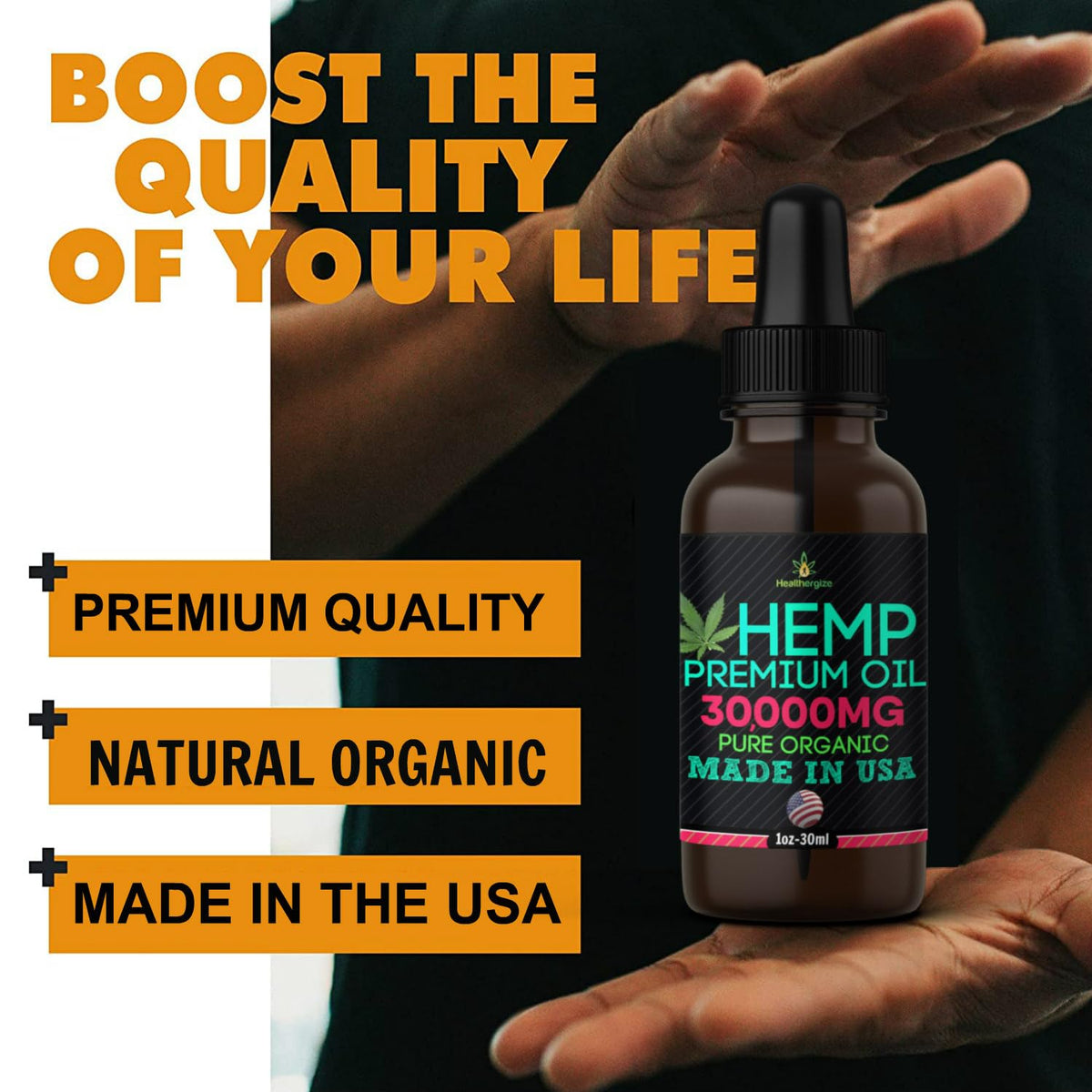 Hemp Oil Drops 5 Pack Cold Pressed Vegan Z3228