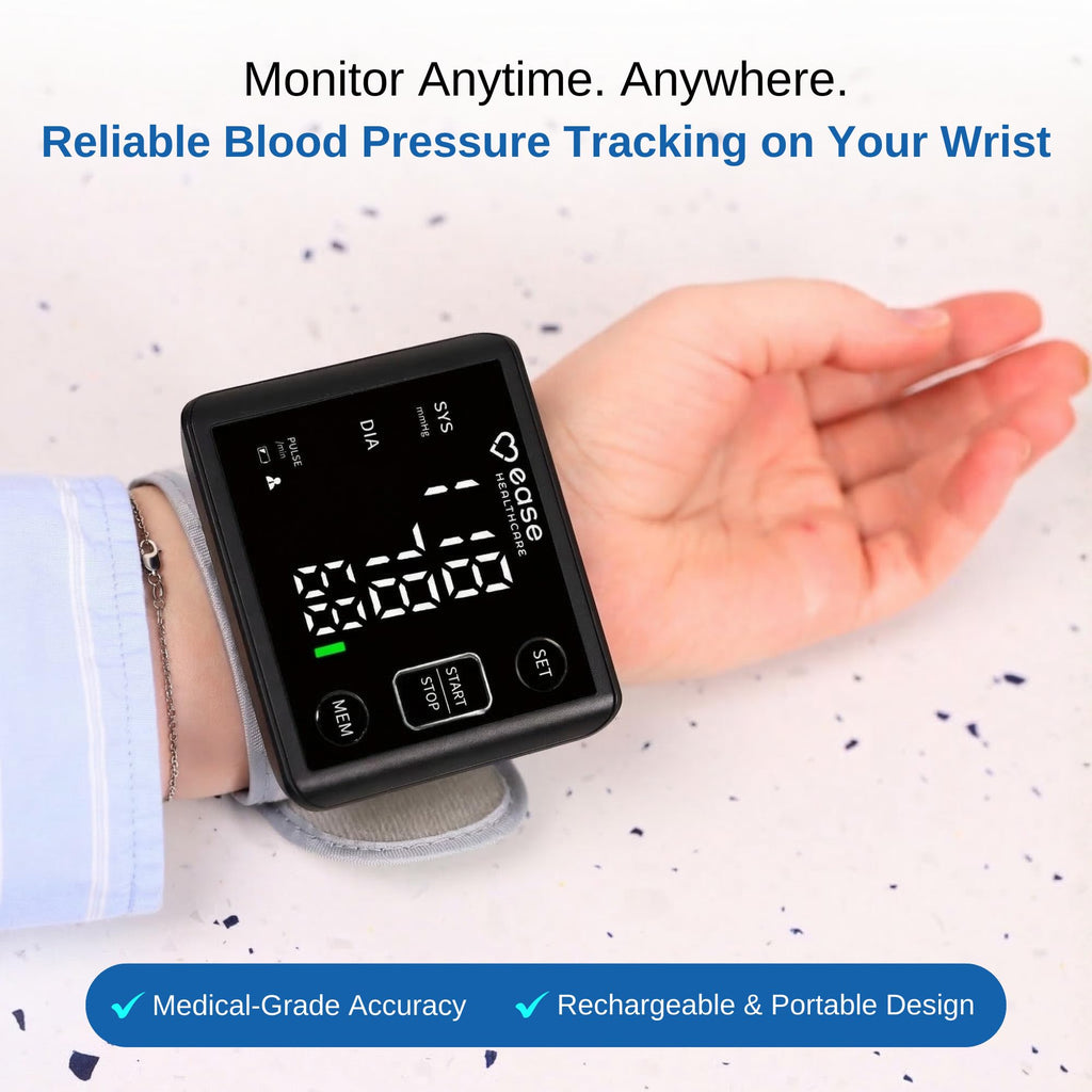 Rechargeable Wrist Blood Pressure Monitor with LED Display K810