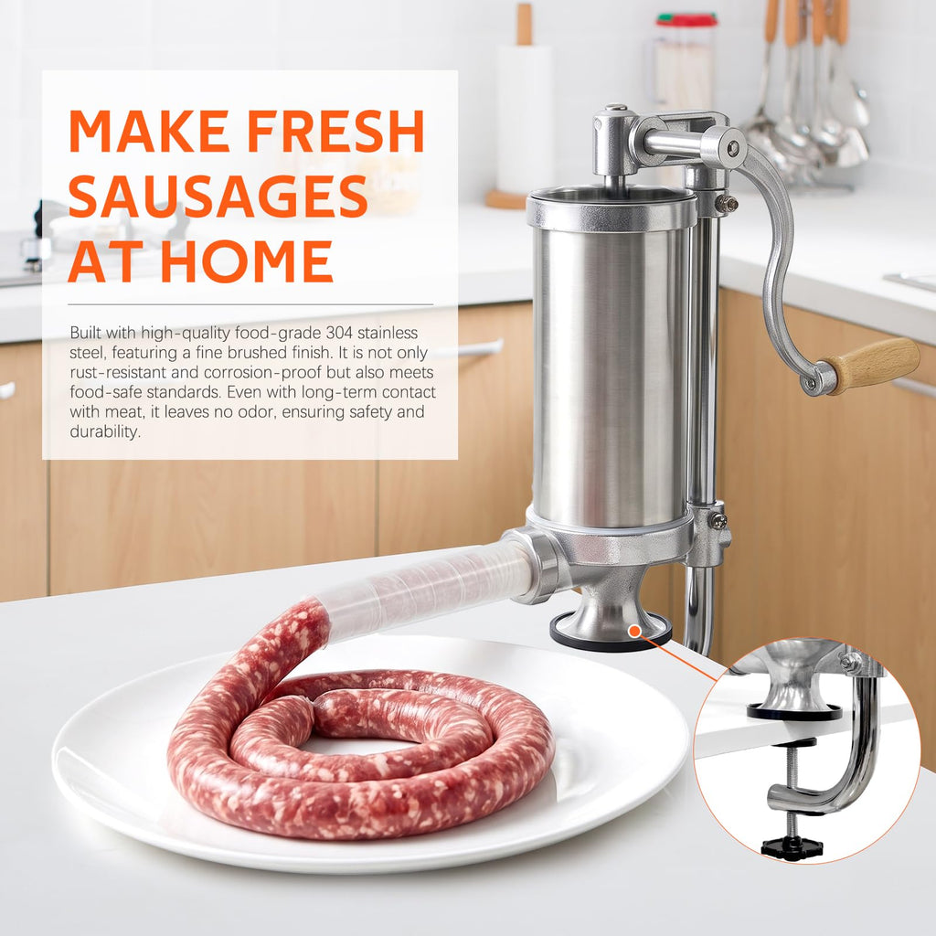 Stainless Steel Vertical Sausage Stuffer 2.5 LBS O6530