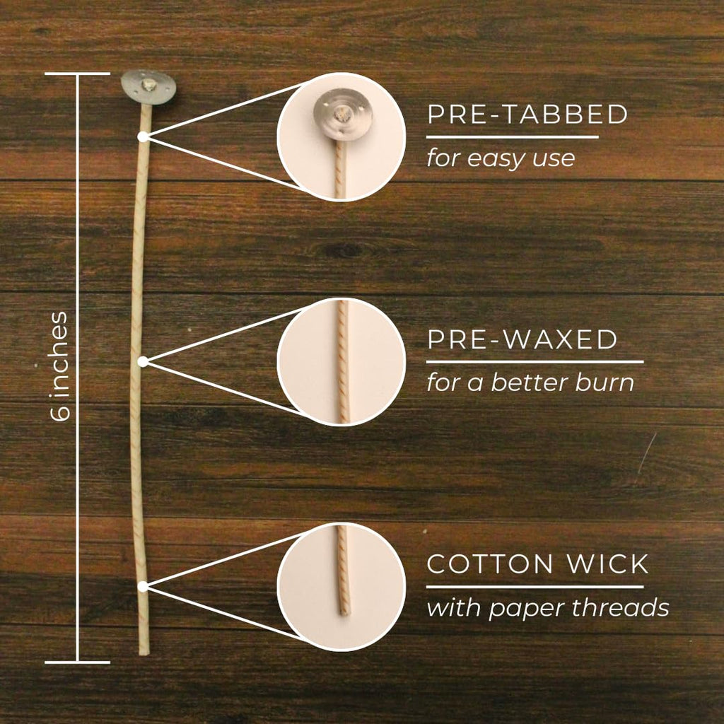 6 Inch Candle Wicks 100pk T402