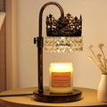 Candle Warmer Lamp with Timer Dimmer Adjustable Height Black Gold Brushed Z85543