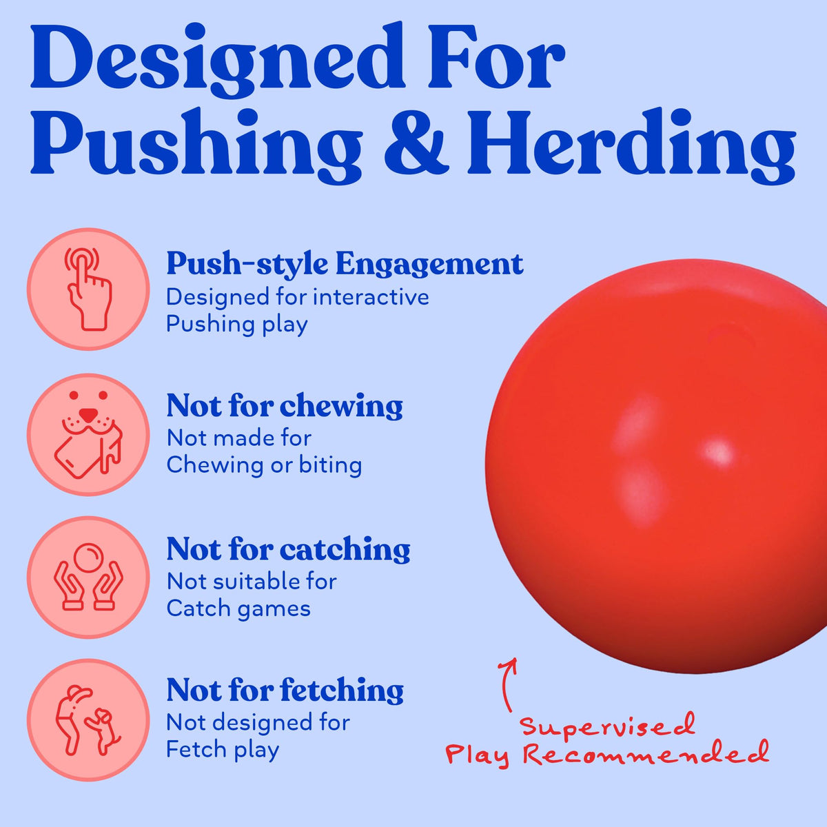 Red 10 Inch Dog Ball F337465