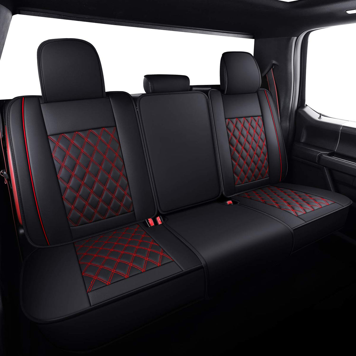 Car Seat Covers Black-Red V95648