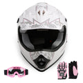 Youth Kids DOT Approved Motocross Helmet with Goggles and Gloves V3262