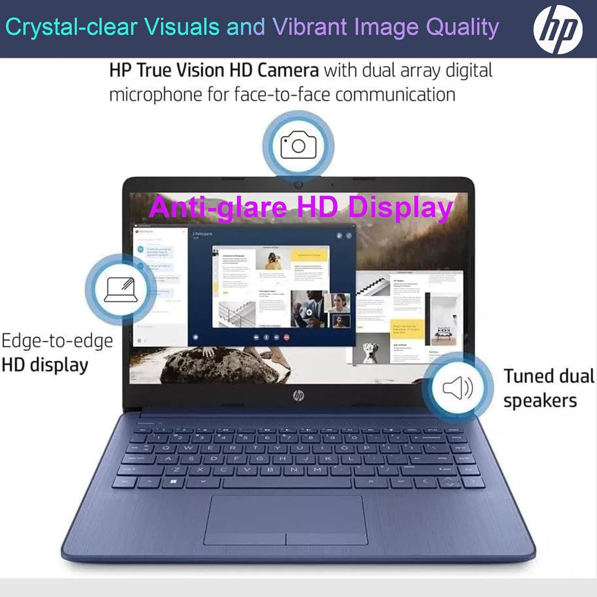 14" Ultral Light Thin Laptop, Quad-Core Intel Celeron, 16GB RAM, 564GB, Windows 11 S, Royal Blue K39734