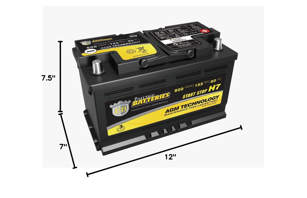 12v 80ah H7 Automotive Battery Z4779