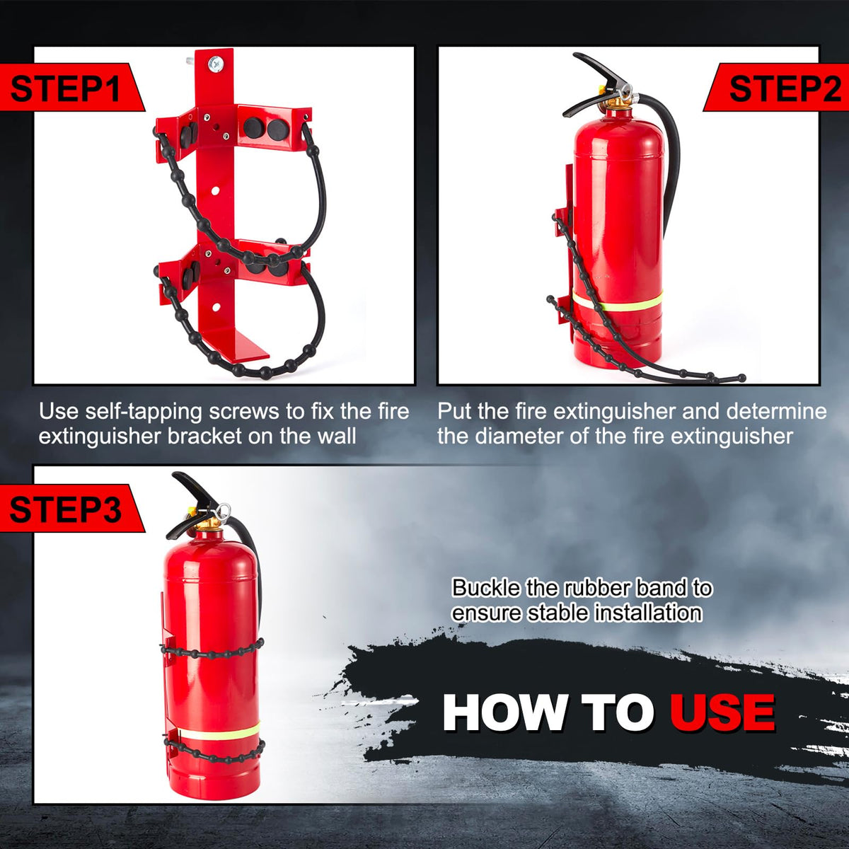 4 Pcs 2.5 Lbs and 5 Lbs Fire Extinguisher Replacement Straps W19449