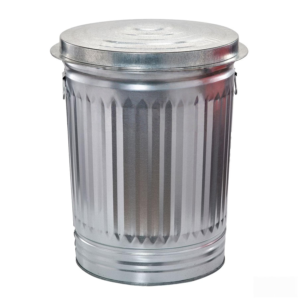 31 Gallon Galvanized Steel Trash Can with Lid N108434