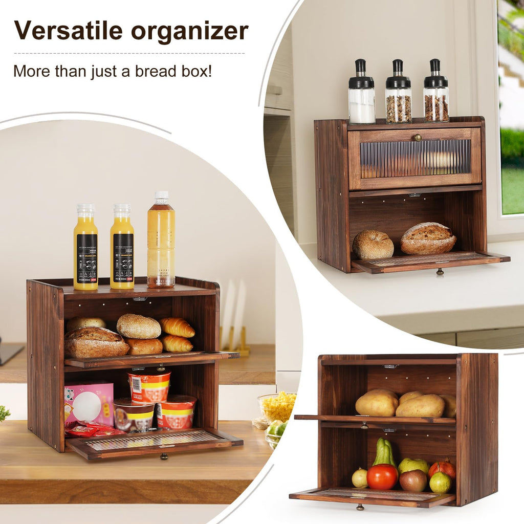 Large Wooden Bread Box M57277