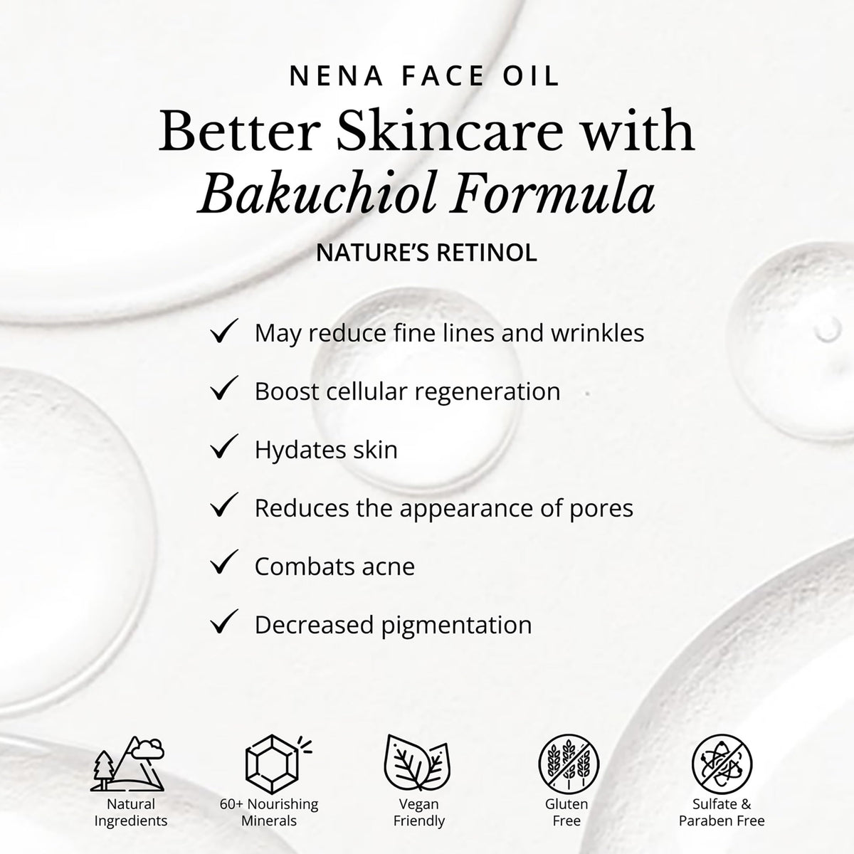Bakuchiol and Vitamin E Face Oil 1 oz M870