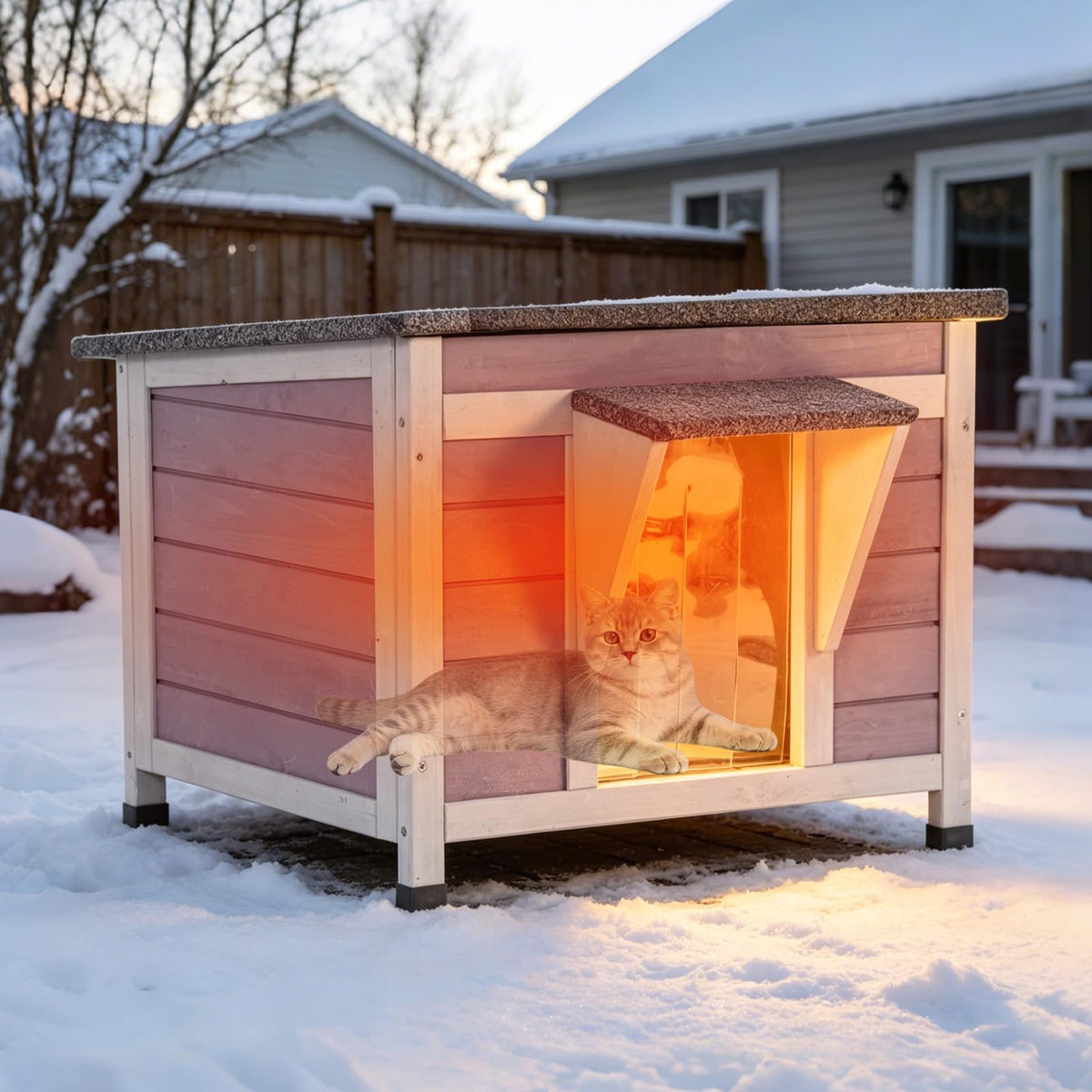 Outdoor Cat House with Insulated Liner O124