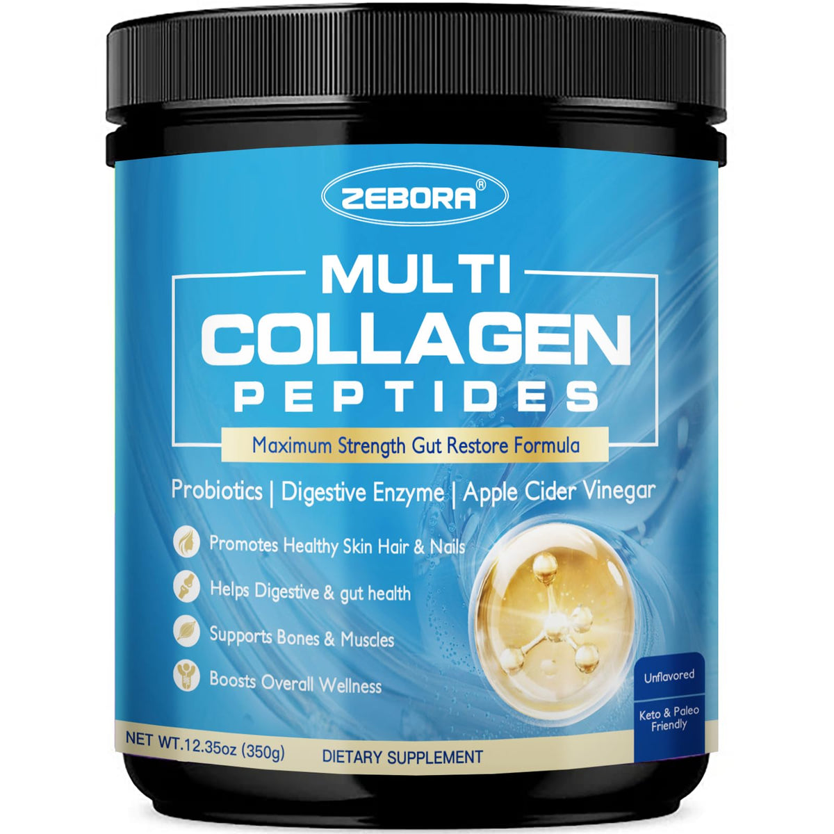 Multi Collagen Peptides Powder with Probiotic V35118