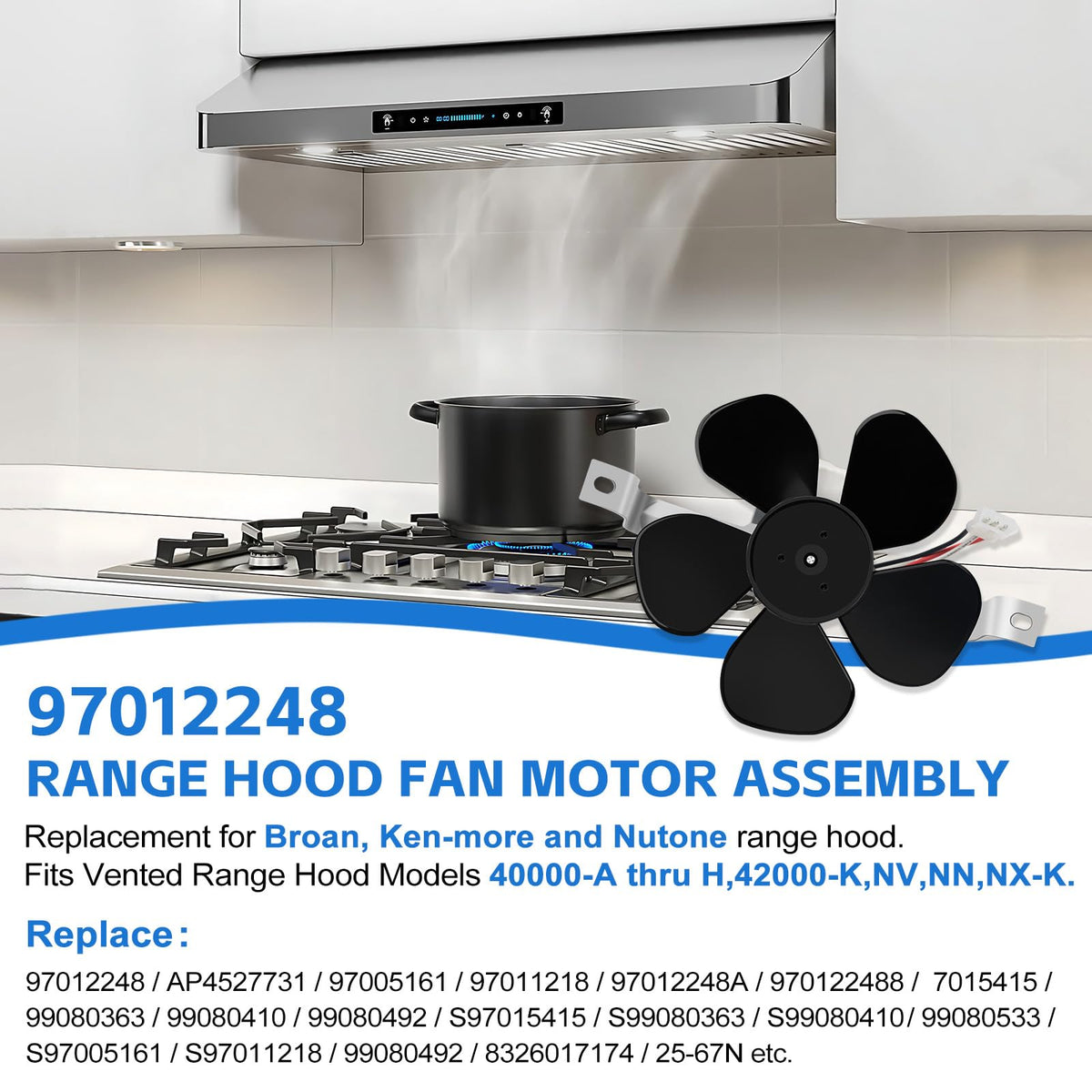Range Hood Fan Motor Replacement Kit W46272