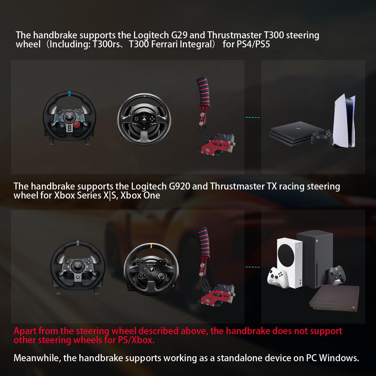 Sim Racing Handbrake with Table Clamp Y76575