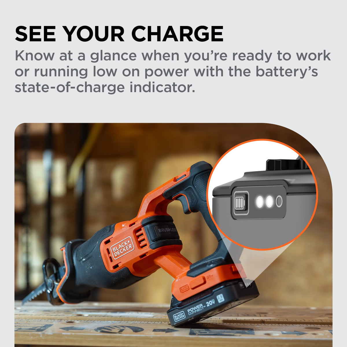 20V MAX Brushless Cordless Reciprocating Saw Kit with 2.5Ah Battery and Charger T356