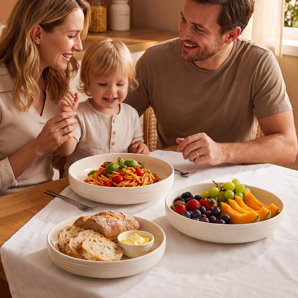 White Pasta Bowls Set of 4 T155056