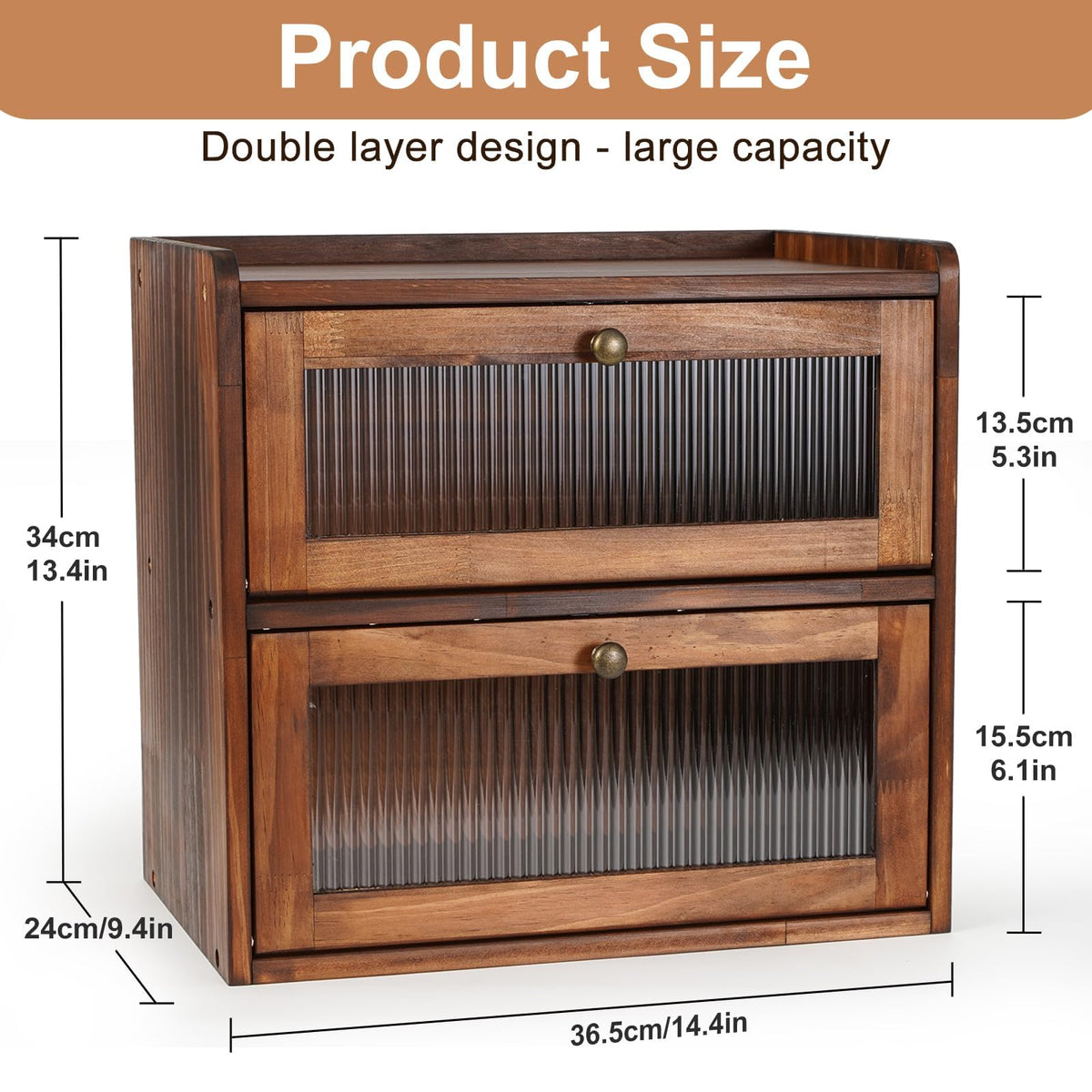 Large Wooden Bread Box M57277