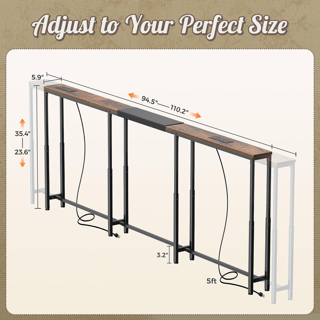 Narrow Console Table with Power Outlets & USB-C M836444