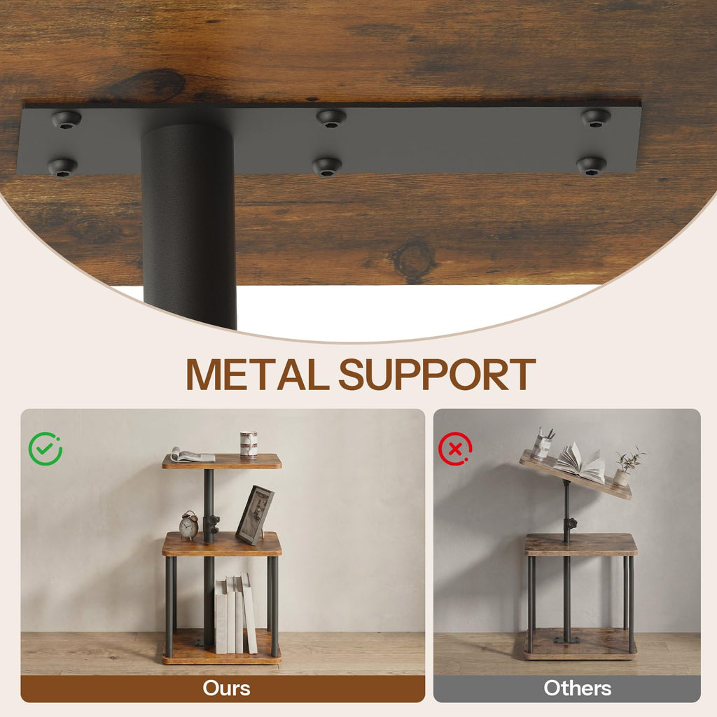360° Rotating Height Adjustable End Table N609440