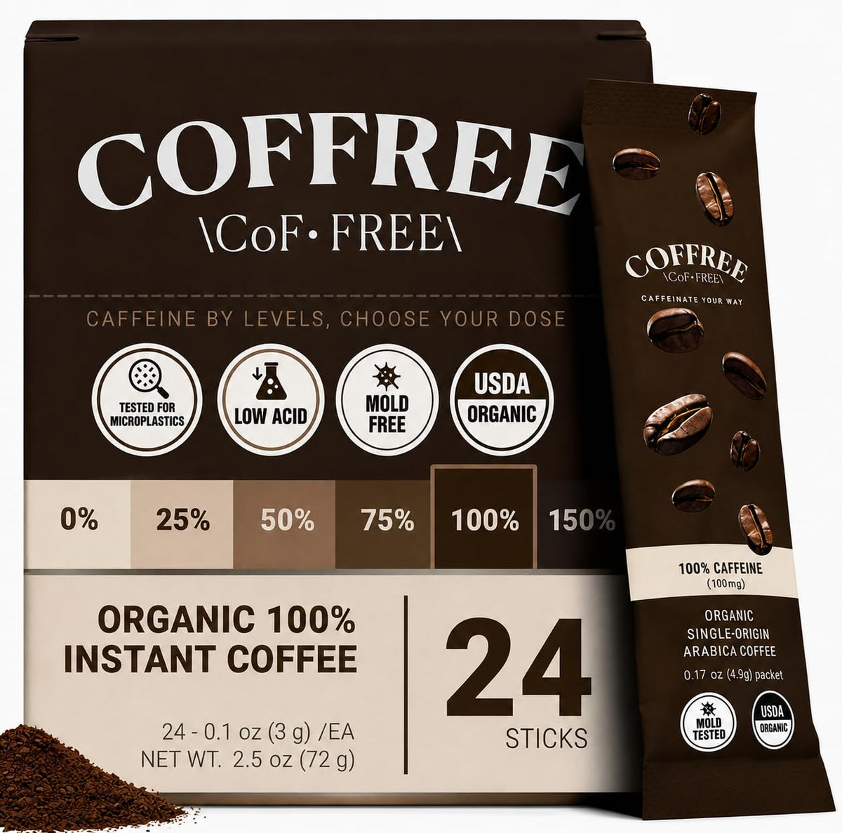 Organic Instant Coffee Packets 24 Count Z467131