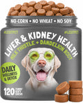 Milk Thistle Dandelion Root Turmeric Curcumin Dog Supplement 120 Soft Chews Q908880