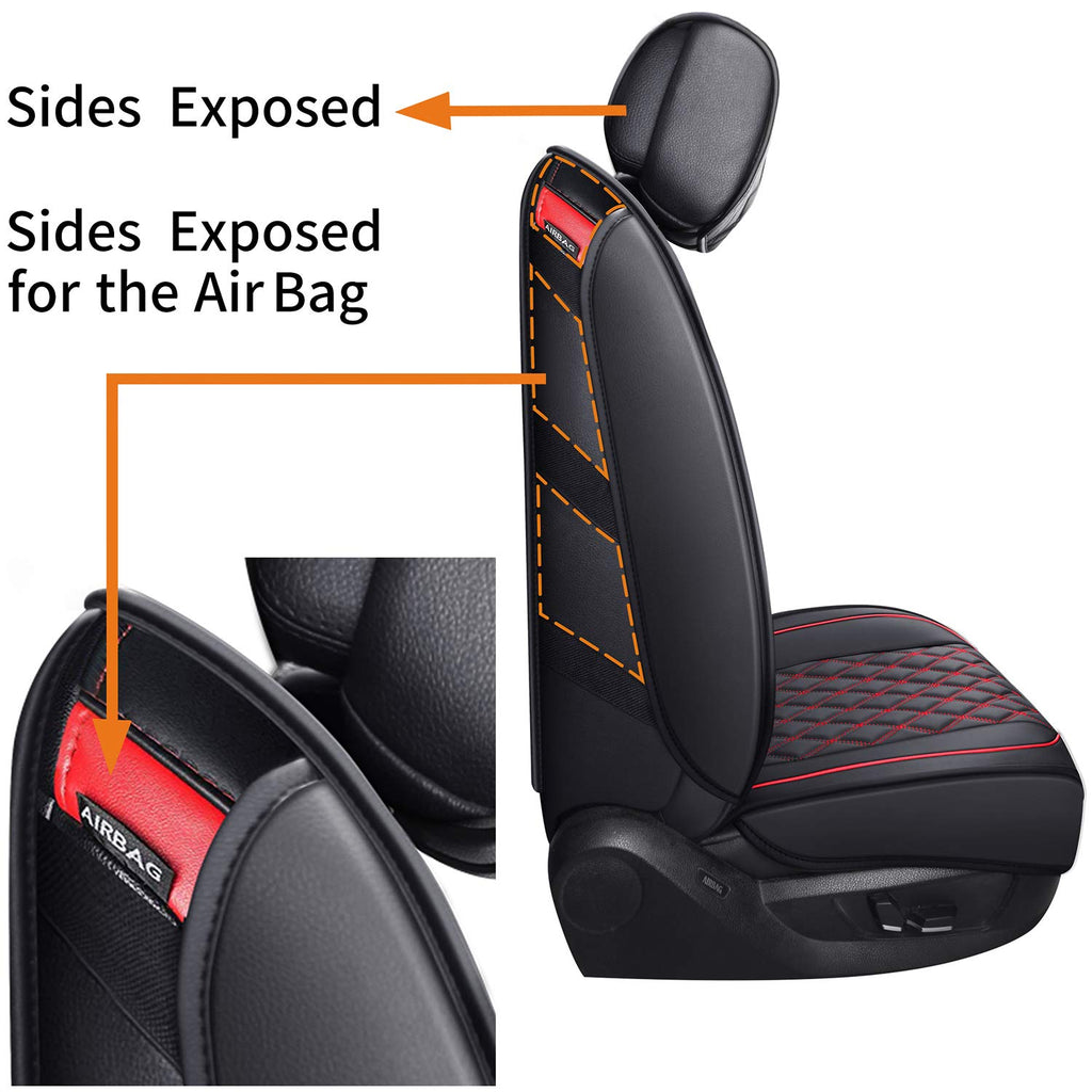 Car Seat Covers Black-Red V95648