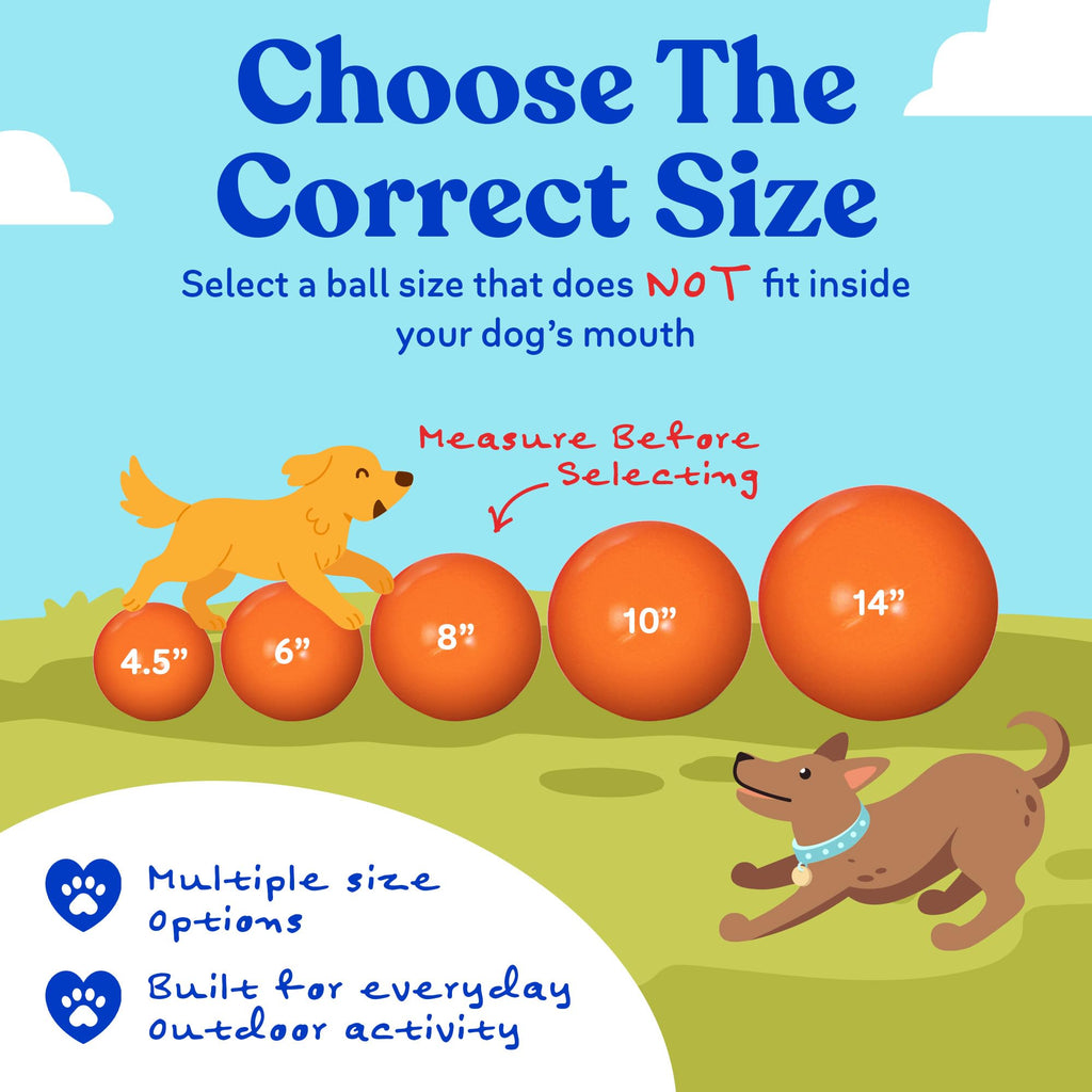 Red 10 Inch Dog Ball F337465