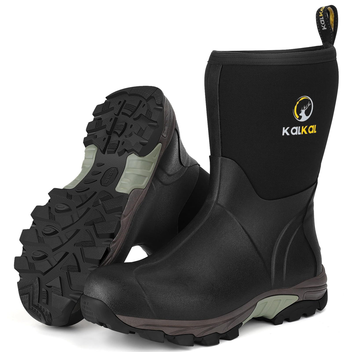 Waterproof Insulated Mid Calf Rubber Boots O867199