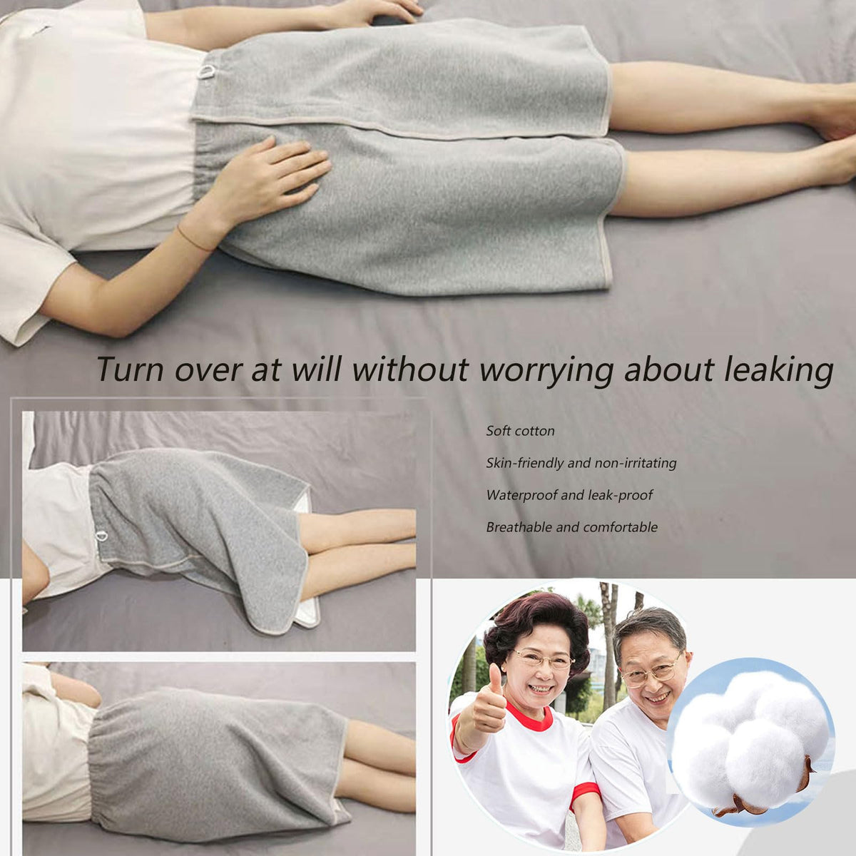 Adjustable Reusable Waterproof Diaper Skirt W31940