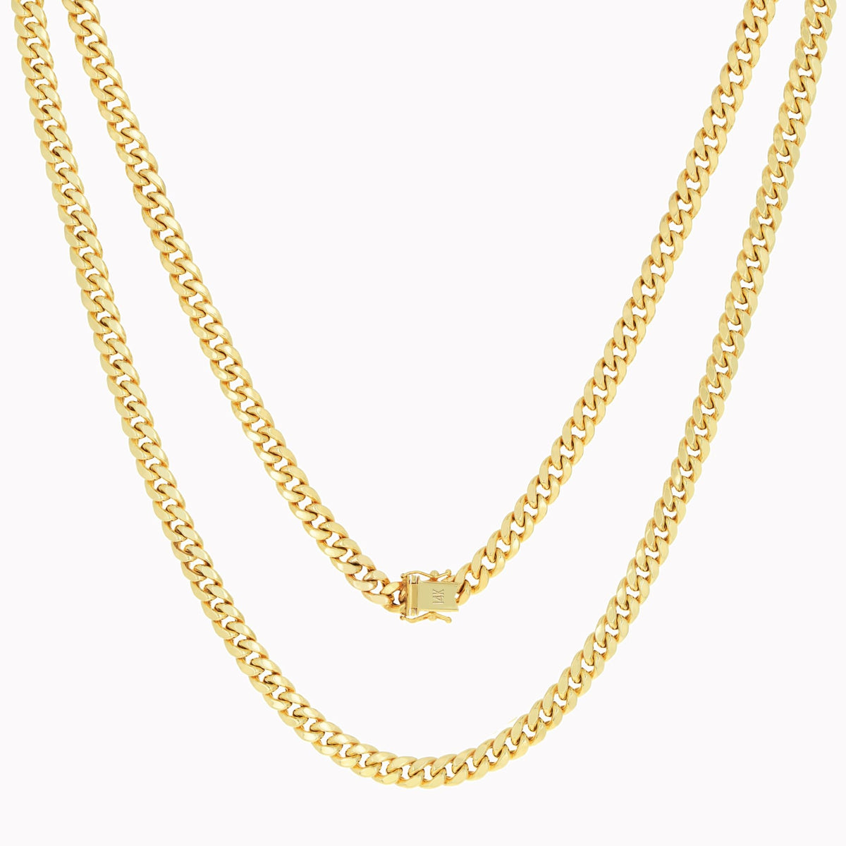 14k Yellow Gold Cuban Chain Necklace L610135