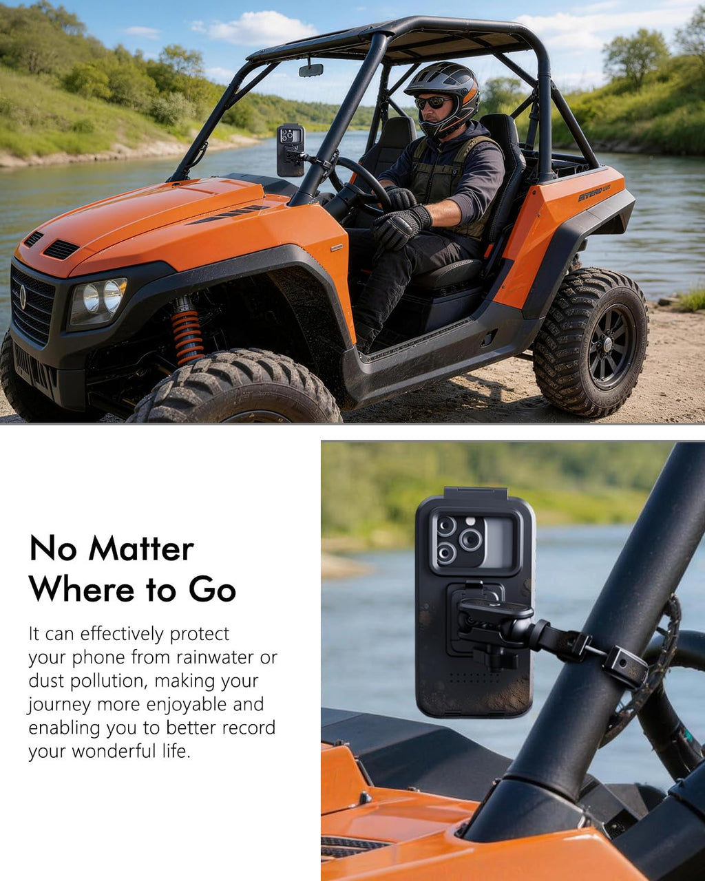 IP65 Waterproof Motorcycle Phone Mount H678145
